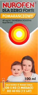 Nurofen Dla Dzieci Forte Pomarańczowy (Ibuprofen 40 Mg / Ml) 100 ml